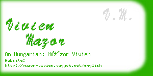 vivien mazor business card